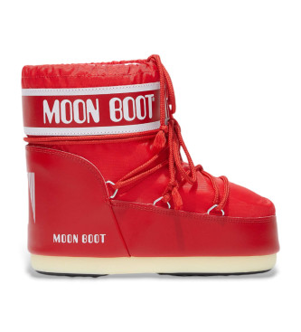 Moon Boot Icon Lage Nylon Laarzen rood