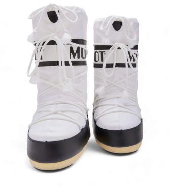 Moon Boot Bottes Icon en nylon noir, blanc