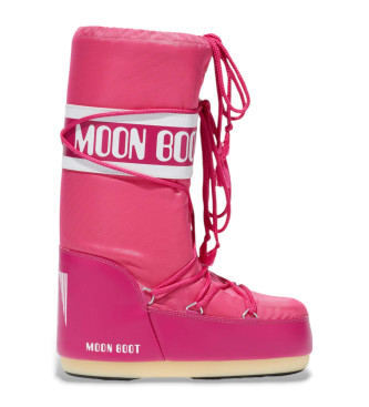 Moon Boot Nylonowe buty Icon w kolorze różowym