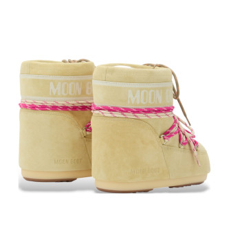 Moon Boot Icon Low Ankelstvler i lder, beige