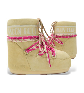 Moon Boot Icon Low Ankelstvler i lder, beige