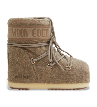 Moon Boot Icon Low Felt beige ankelstvler i lder