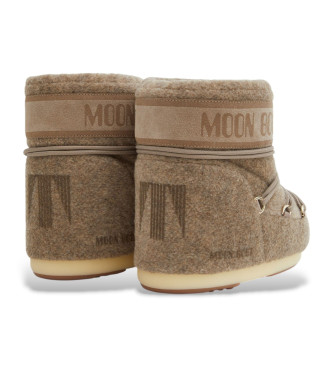 Moon Boot Icon Low Felt beige ankelstvler i lder