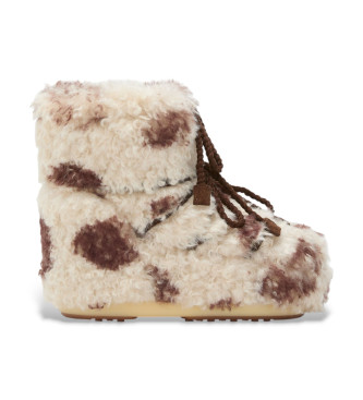 Moon Boot Icon Low Curly Ankelstvlar beige