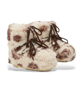 Moon Boot Icon Low Curly Ankelstvlar beige