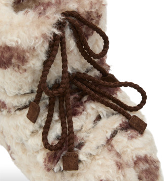 Moon Boot Icon Low Curly Ankelstvlar beige