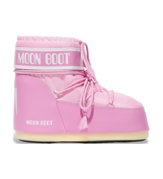 Moon Boot Icon Lage Nylon Enkellaarsjes roze