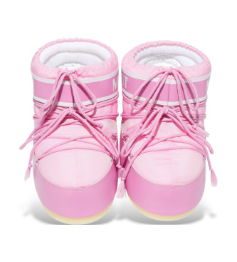 Moon Boot Icon Lage Nylon Enkellaarsjes roze