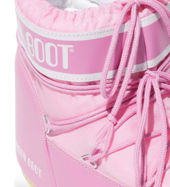 Moon Boot Icon Lage Nylon Enkellaarsjes roze