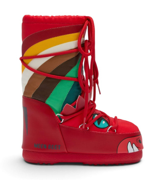 Moon Boot Botas Icon Dino rojo
