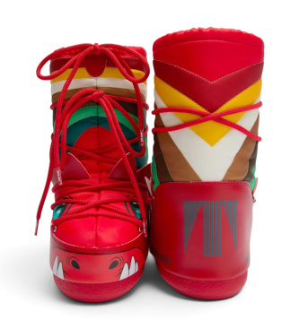 Moon Boot Botas Icon Dino rojo