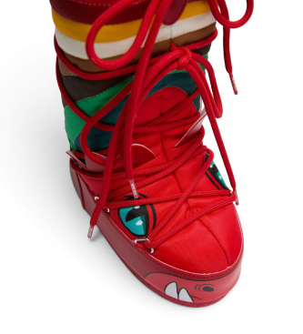 Moon Boot Botas Icon Dino rojo
