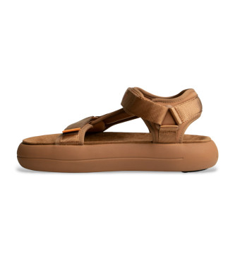 Moon Boot Brown Icon Slide Sandals