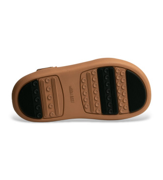 Moon Boot Brown Icon Slide Sandals