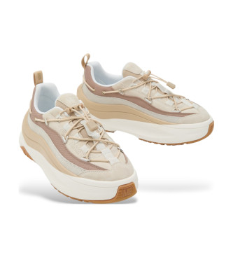 Moon Boot Zapatillas de Piel Moon247 Xlace beige