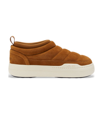 Moon Boot Zapatillas de Piel Park Soft marrn