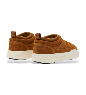 Moon Boot Zapatillas de Piel Park Soft marrn