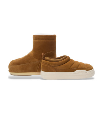 Moon Boot Zapatillas de Piel Park Soft marrn