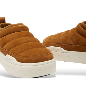 Moon Boot Zapatillas de Piel Park Soft marrn