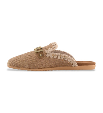 Mou Bailarinas de raffia Open heel marr�n