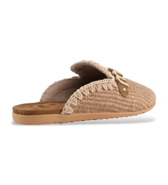 Mou Bailarinas de raffia Open heel marr�n