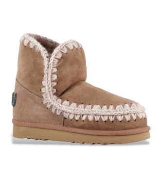 Mou Skórzane buty Eskimo 18 Glitter Logo brązowe