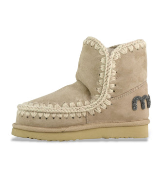 Mou Botines de piel Eskimo 18 glitter logo marrn