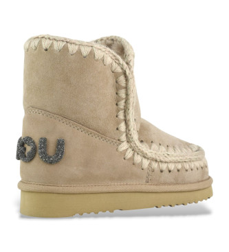 Mou Botines de piel Eskimo 18 glitter logo marrn