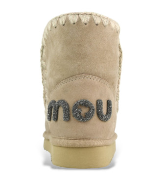 Mou Botines de piel Eskimo 18 glitter logo marrn