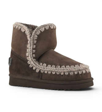Mou Bottines en Cuir Eskimo 18 Glitter Logo marron