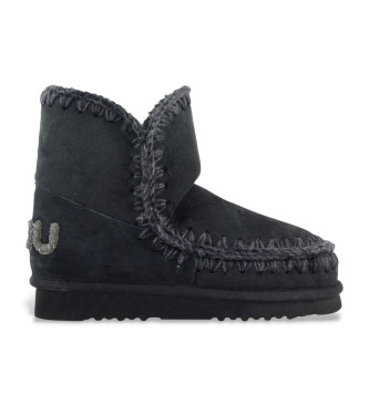 Mou Usnjeni škornji Eskimo 18 Glitter Logo black