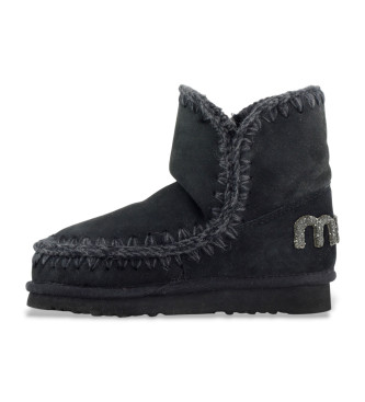 Mou Lederstiefeletten Eskimo 18 Glitter Logo schwarz