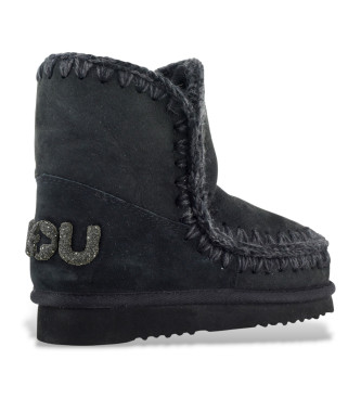 Mou Stivaletti Eskimo 18 Glitter Logo in pelle nera