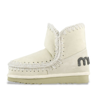 Mou Botines de piel Eskimo 18 glitter logo vainilla