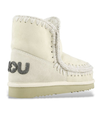 Mou Botines de piel Eskimo 18 glitter logo vainilla