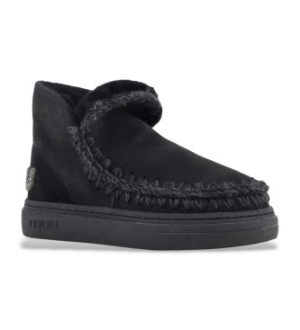 Mou Ankelstvlar i lder Eskimo bold glitter logo svart