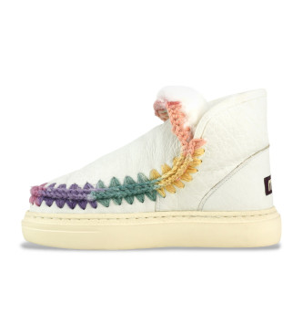 Mou Lder ankelstvler Eskimo sneaker fed regnbue syning beige, multicolor