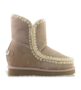 Mou Bottines en cuir Inner WedgeSh big metal logo taupe 