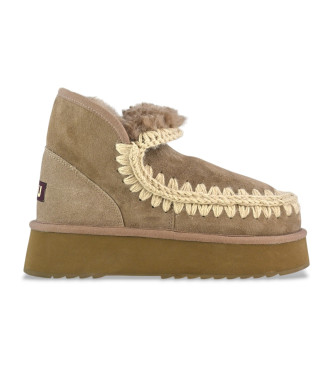 Mou Bottines en cuir Mini Eskimo Platform marron