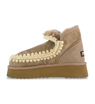 Mou Stivaletti Mini Eskimo Platform in pelle marrone