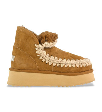 Mou Botines de piel Mini Eskimo Platform marrn