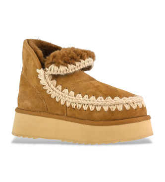 Mou Lederstiefeletten Mini Eskimo Platform braun