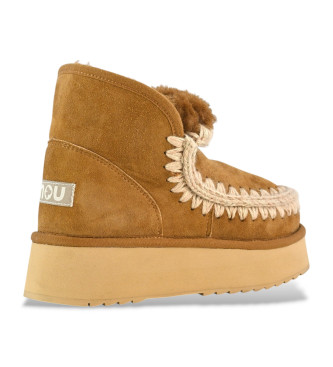 Mou Lederstiefeletten Mini Eskimo Platform braun