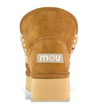 Mou Botins em pele Mini Eskimo Platform castanho