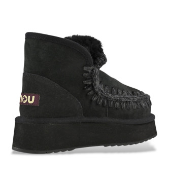 Mou Lederstiefeletten Mini Eskimo Platform schwarz