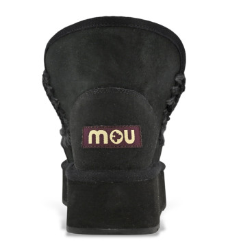 Mou Lederstiefeletten Mini Eskimo Platform schwarz