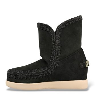 Mou Stiefeletten aus Leder New Inner Wedge Schwarz