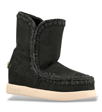 Mou Stiefeletten aus Leder New Inner Wedge Schwarz