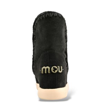 Mou Stiefeletten aus Leder New Inner Wedge Schwarz