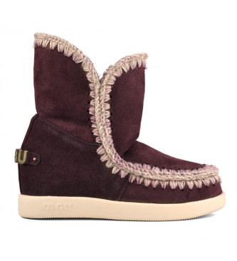 Mou Suede ankle boots New Inner Wedge in burgundy